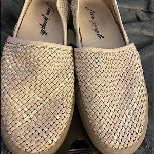 Free People Leather Woven Espadrilles